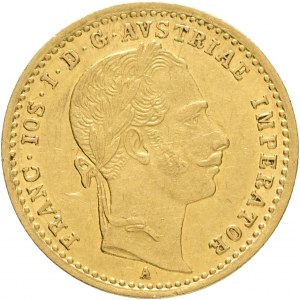 Gold1 Dozen 1863 A FRANZ JOSEPH I. Linie włosów