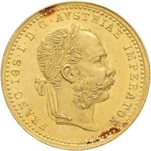 Zlato1 tucet 1875 FRANZ JOSEPH I. Malá patina