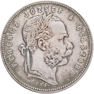 Ungarn 1 Forint 1868 G.Y.F. FRANZ JOSEPH I. Karlsburg