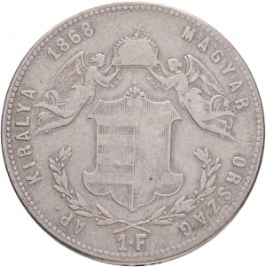 Hongrie 1 Forint 1868 G.Y.F. FRANZ JOSEPH I. Karlsburg