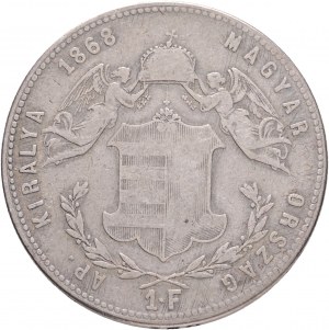 Węgry 1 forint 1868 G.Y.F. FRANZ JOSEPH I. Karlsburg
