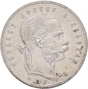 Hungary 1 Forint 1868 K.B. FRANZ JOSEPH I. Kremnica patina