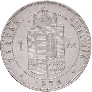 Maďarsko 1 forint 1872 K.B. FRANZ JOSEPH I. Kremnica