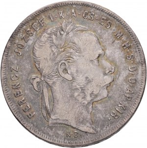 Hongrie 1 Forint 1872 K.B. FRANZ JOSEPH I. Patine de cabinet Kremnica de collection ancienne