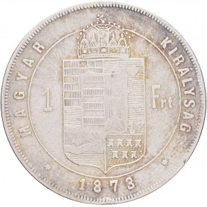 Hungary 1 Forint 1873 K.B. FRANZ JOSEPH I. Kremnica