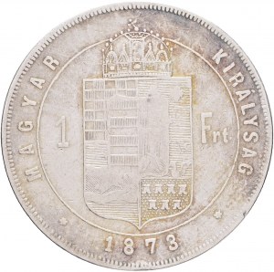 Hungary 1 Forint 1873 K.B. FRANZ JOSEPH I. Kremnica