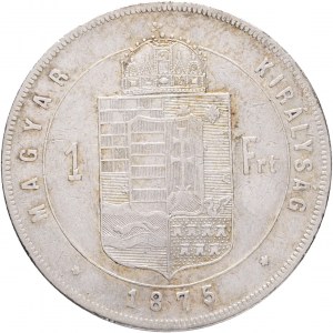 Węgry 1 forint 1875 K.B. FRANZ JOSEPH I. Kremnica