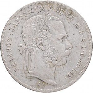 Ungarn 1 Forint 1875 K.B. FRANZ JOSEPH I. Kremnica