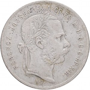 Hungary 1 Forint 1875 K.B. FRANZ JOSEPH I. Kremnica