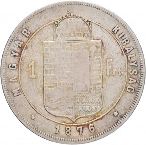 Maďarsko 1 forint 1876 K.B. FRANZ JOSEPH I. Kremnica