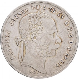 Ungarn 1 Forint 1876 K.B. FRANZ JOSEPH I. Kremnica