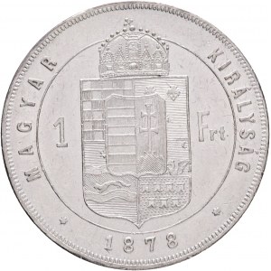 Maďarsko 1 forint 1878 K.B. FRANZ JOSEPH I. Kremnica