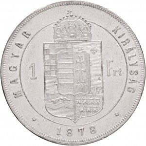 Maďarsko 1 forint 1878 K.B. FRANZ JOSEPH I. Kremnica