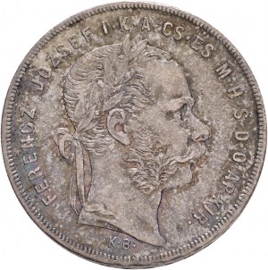 Hongrie 1 Forint 1879 K.B. FRANZ JOSEPH I. Patine de cabinet Kremnica de collection ancienne