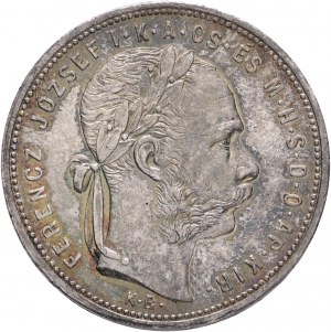 Ungarn 1 Forint 1881 K.B. FRANZ JOSEPH I. Kremnica Schrankpatina aus alter Sammlung