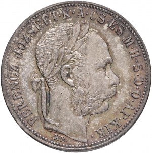 Hongrie 1 Forint 1884 K.B. FRANZ JOSEPH I. Patine de cabinet Kremnica de collection ancienne