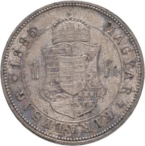 Węgry 1 Forint 1885 K.B. FRANZ JOSEPH I. Kremnica patyna gabinetowa ze starej kolekcji