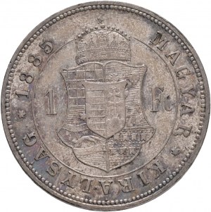 Hongrie 1 Forint 1885 K.B. FRANZ JOSEPH I. Patine de cabinet Kremnica de collection ancienne