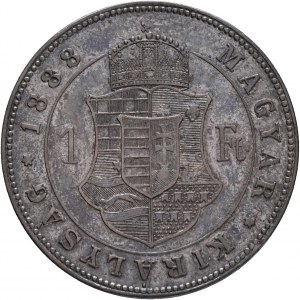 Hongrie 1 Forint 1888 K.B. FRANZ JOSEPH I. Patine de cabinet Kremnica de collection ancienne