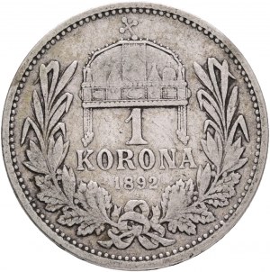 Maďarsko 1 koruna 1892 K.B. František Jozef I.