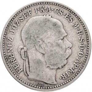 Hungary 1 Korona 1892 K.B. Franz Joseph I.