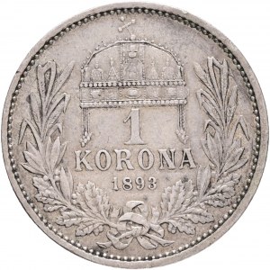 Ungarn 1 Krone 1893 K.B. Franz Joseph I.