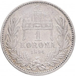 Ungheria 1 Corona 1894 K.B. Francesco Giuseppe I.