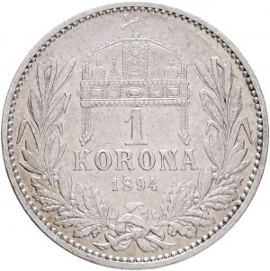 Hungary 1 Korona 1894 K.B. Franz Joseph I.