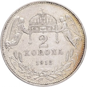 Hungary 2 Crown 1912 FRANZ JOSEPH I. K.B.