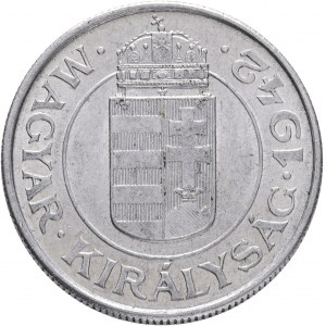 2 Pengö 1942 BP Miklós Horthy WWII. Pièce de monnaie