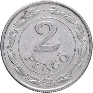 2 Pengö 1942 BP Miklós Horthy WWII. Coin