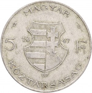 5 Forint 1947 BP Lajos Kosuth