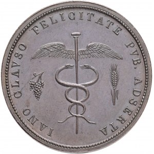 Taliansko AE Medaila František I.(II.) 1816 Miláno navštevuje mincovňu