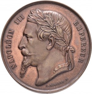 Frankreich Napoleon III. 1. Preis gute Kultur M.Ollivier 1865 Rand