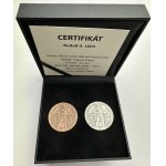 Silber Tschechische Rep. 2021 Taler RUDOLPH II. 1603 2 Münzen Ag + Cu, etue certificat