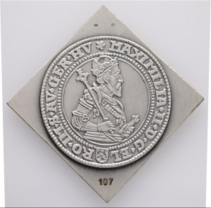 Argent 1 Thaler MAXIMILIEN II. 1574/2023 certificat, poinçon, numéroté No. 107