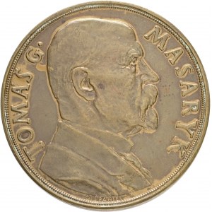 Bronze Tschechoslowakei 1935 Geburtstag von Präsident T.G.Masaryk