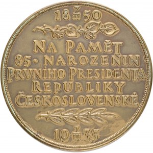 Bronze Czechoslovakia 1935 Birthday of President T.G.Masaryk