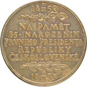 Bronze Tschechoslowakei 1935 Geburtstag von Präsident T.G.Masaryk