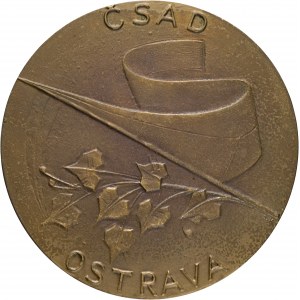 Tschechoslowakei Medaille für Fahrer für langjährige Dienste ČSAD Ostrava etue