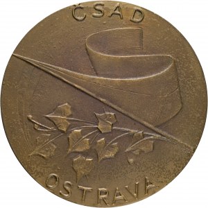 Tschechoslowakei Medaille für Fahrer für langjährige Dienste ČSAD Ostrava etue