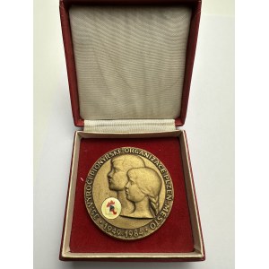 Tschechoslowakei Medaille 35. Jahrestag PIONÝR Plzeň etue