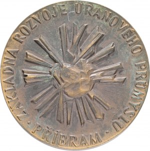Tschechoslowakei Medaille 1973Uranindustrie Příbram etue