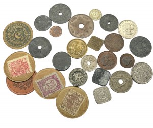 Lot of 28 coins diferent type and years Belgium, Netherland