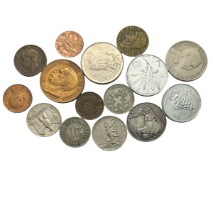 Lotto di 15 monete di diverso tipo e anno Italia
