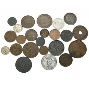 Partia 23 mincí rôznych typov a rokov Škandinávia