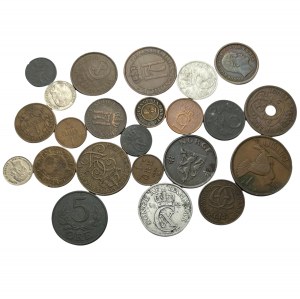 Lot of 23 coins diferent type and years Scandinavia