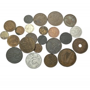 Zestaw 23 monet różnego typu i z różnych lat Skandynawia