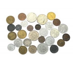 Lot of 29 coins diferent type and years Austria, Czechoslovakia