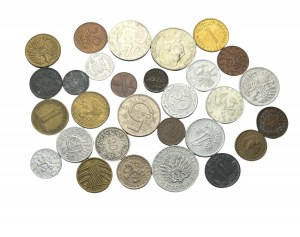 Lot of 29 coins diferent type and years Austria, Czechoslovakia